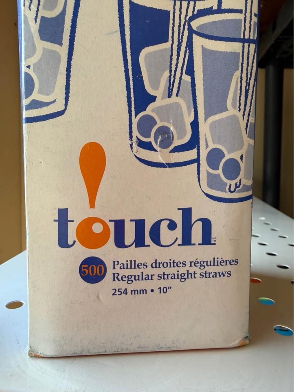 Touch 500 Regular Straight Straws 10 inch