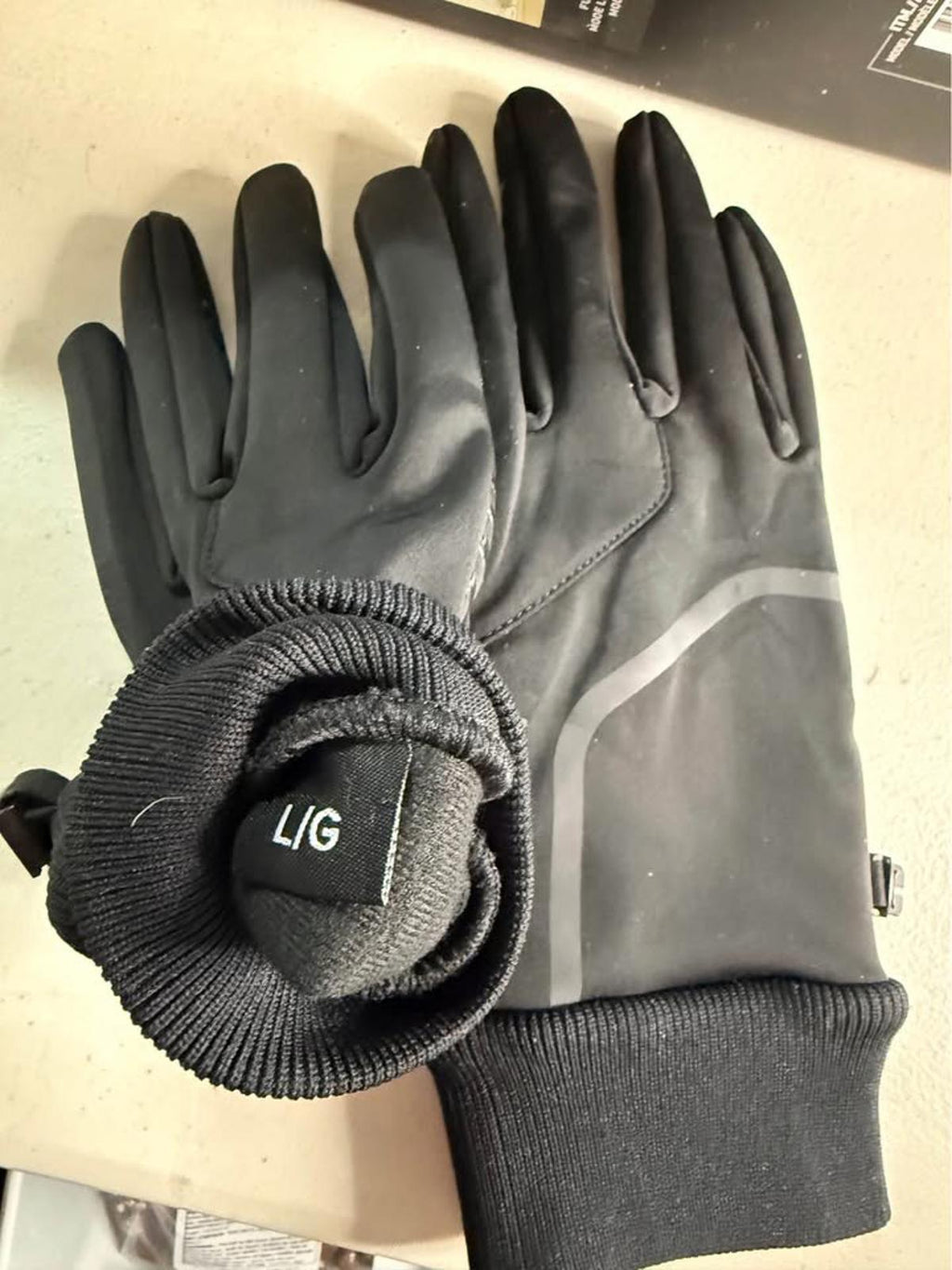 Karbon Black Winter Ski Gloves L/G