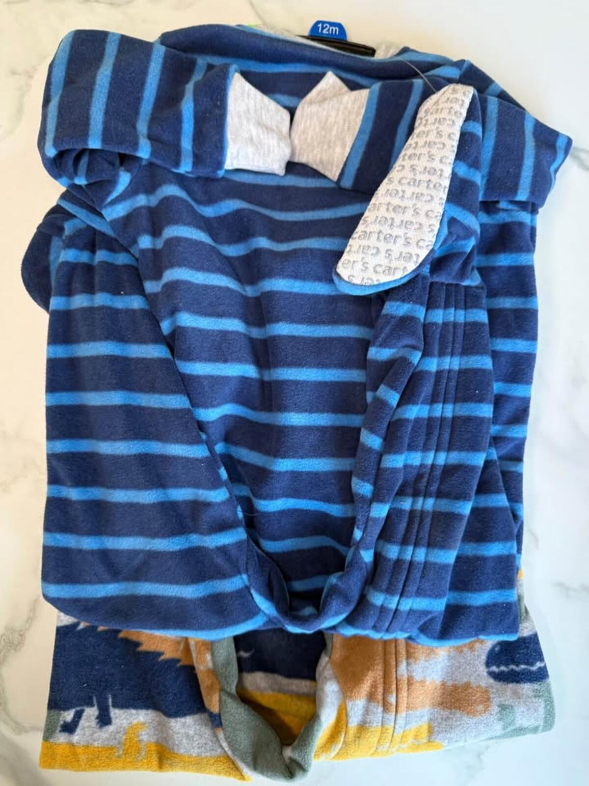 Carter's Baby Sleepwear Bundle 12m - Alligator Sleep Sack & Striped PJs