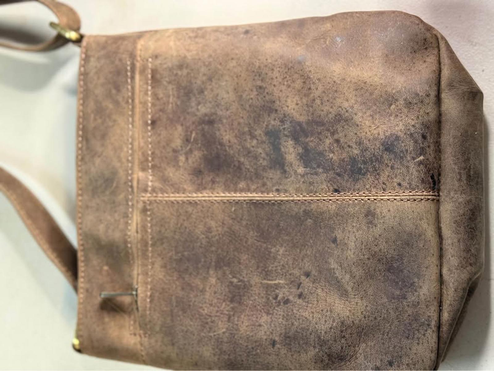 LUXEORIA Brown Leather Crossbody Bag