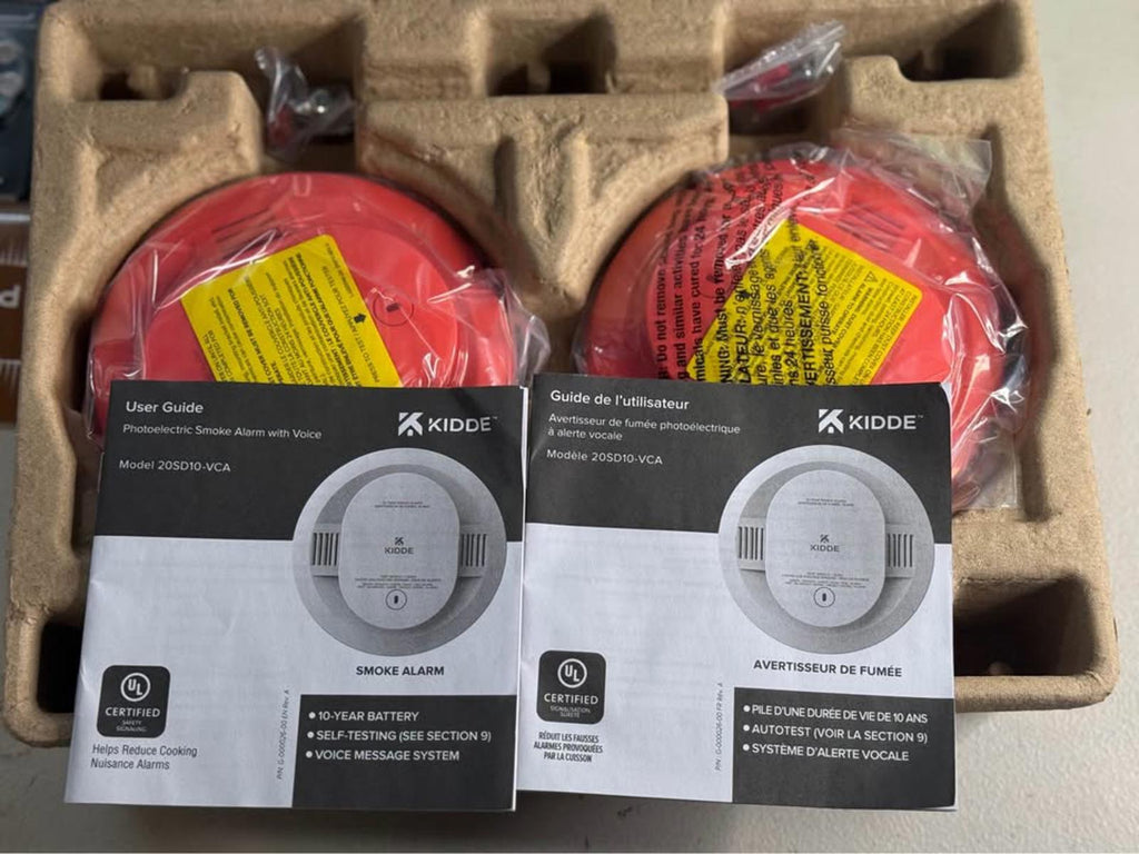 Kidde Smoke Alarms 2-Pack with 10-Year Battery Voice Alerts