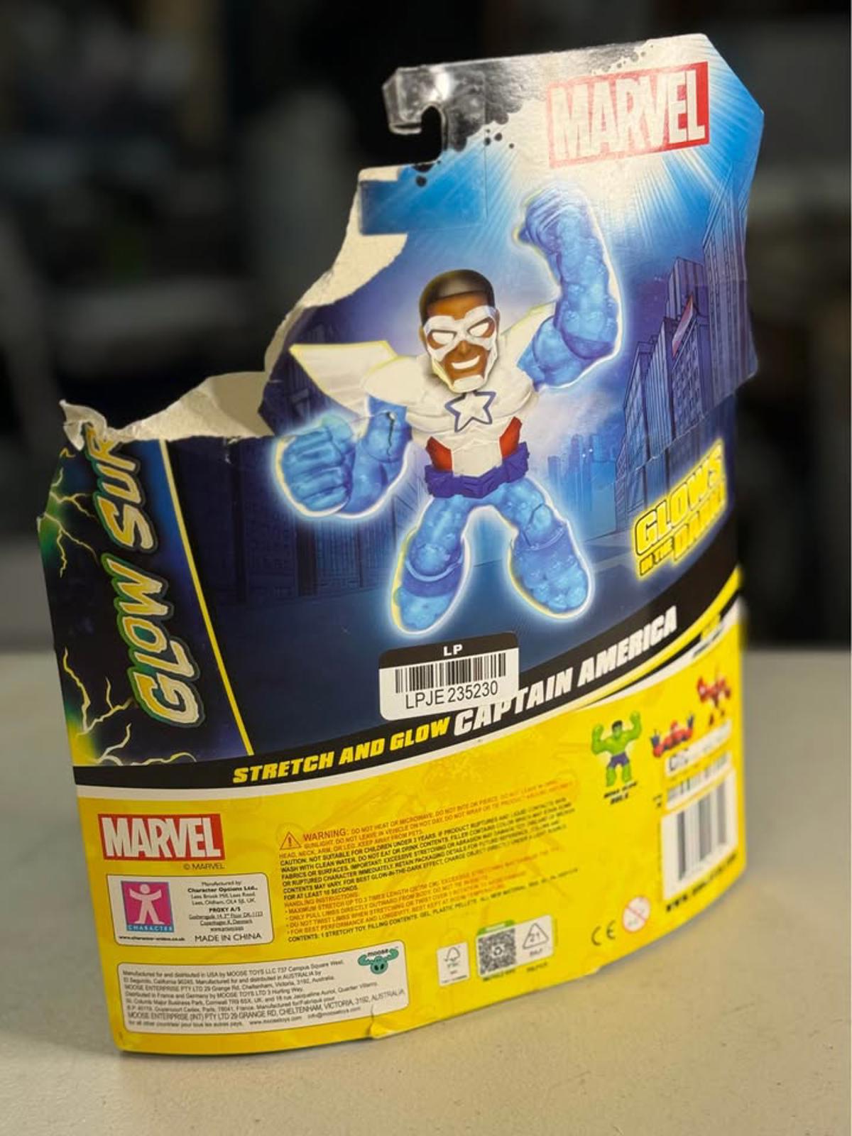 Heroes of Goo Jit Zu Marvel Captain America Glow Surge Action Figure