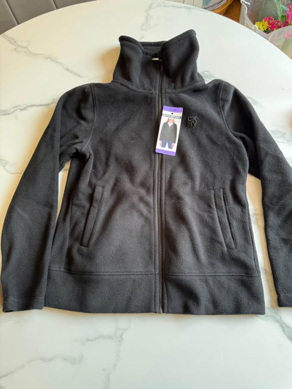 DKNY Sport Black Fleece Jacket XS/TP