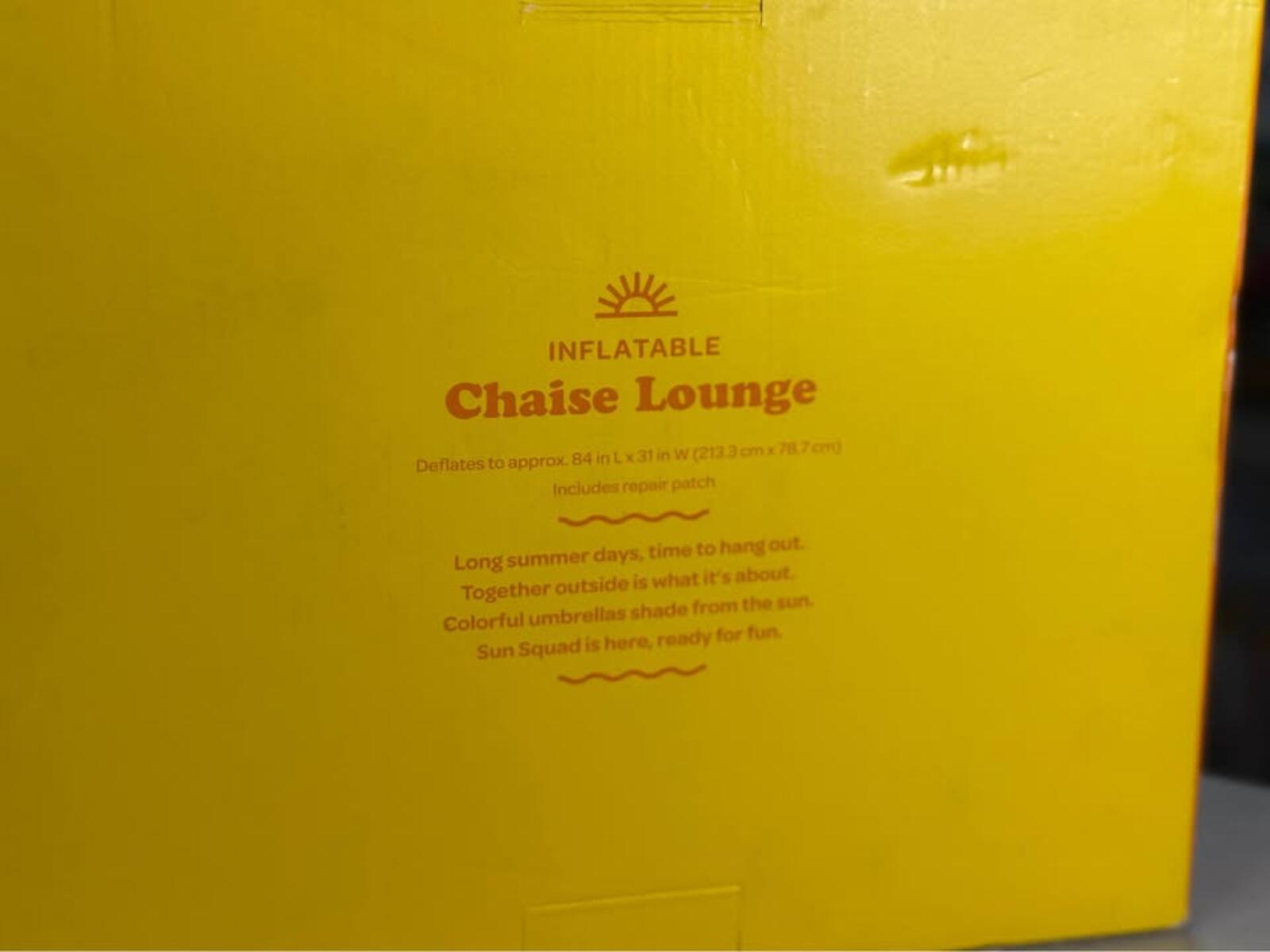 Sun Squad Inflatable Chaise Lounge