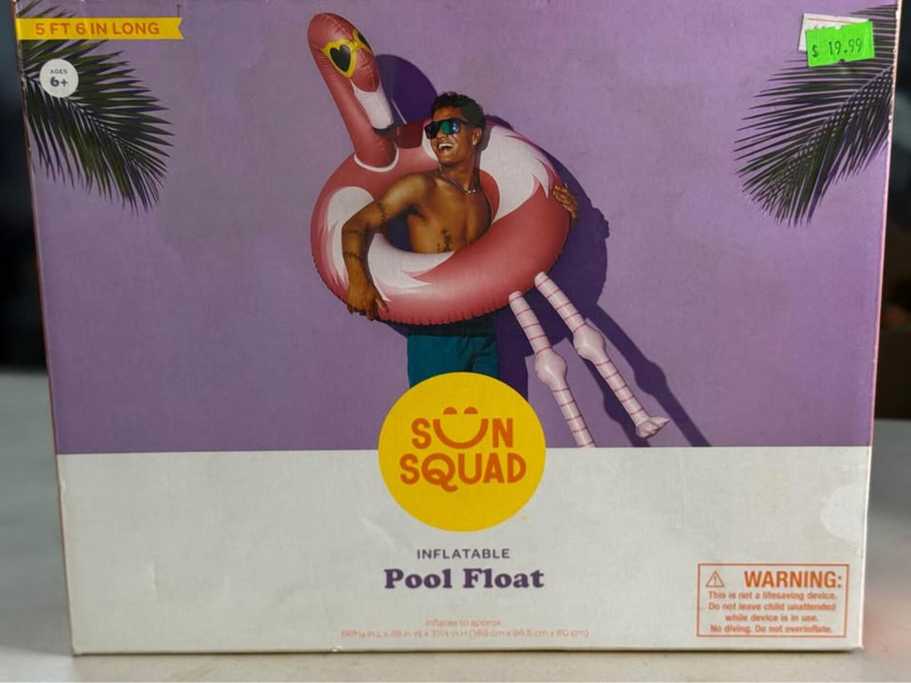 Sun Squad Flamingo Inflatable Pool Float 5 FT 6 IN LONG